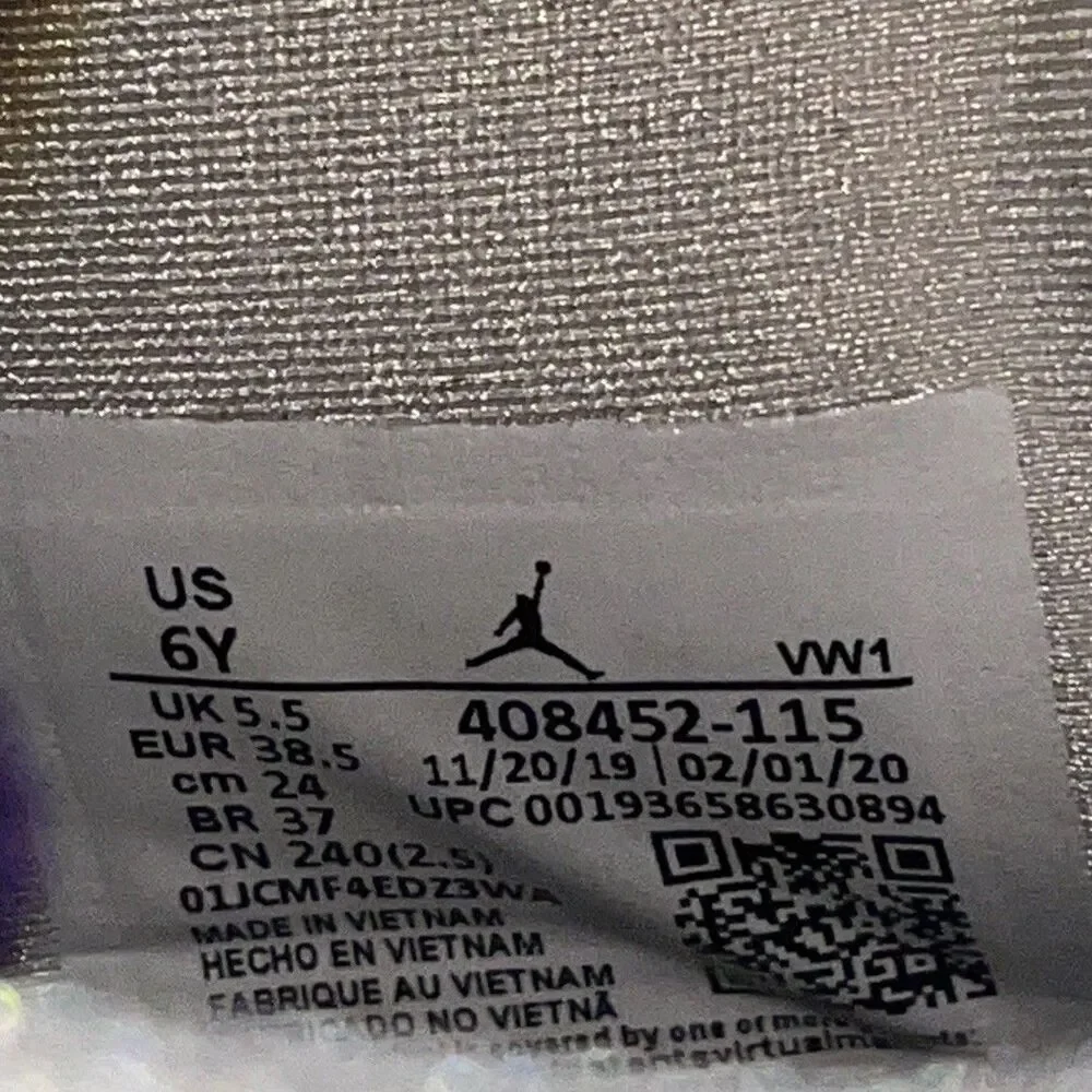 Size 6 - Nike Air Jordan 4 Retro GS Purple Metallic Men's Shoes